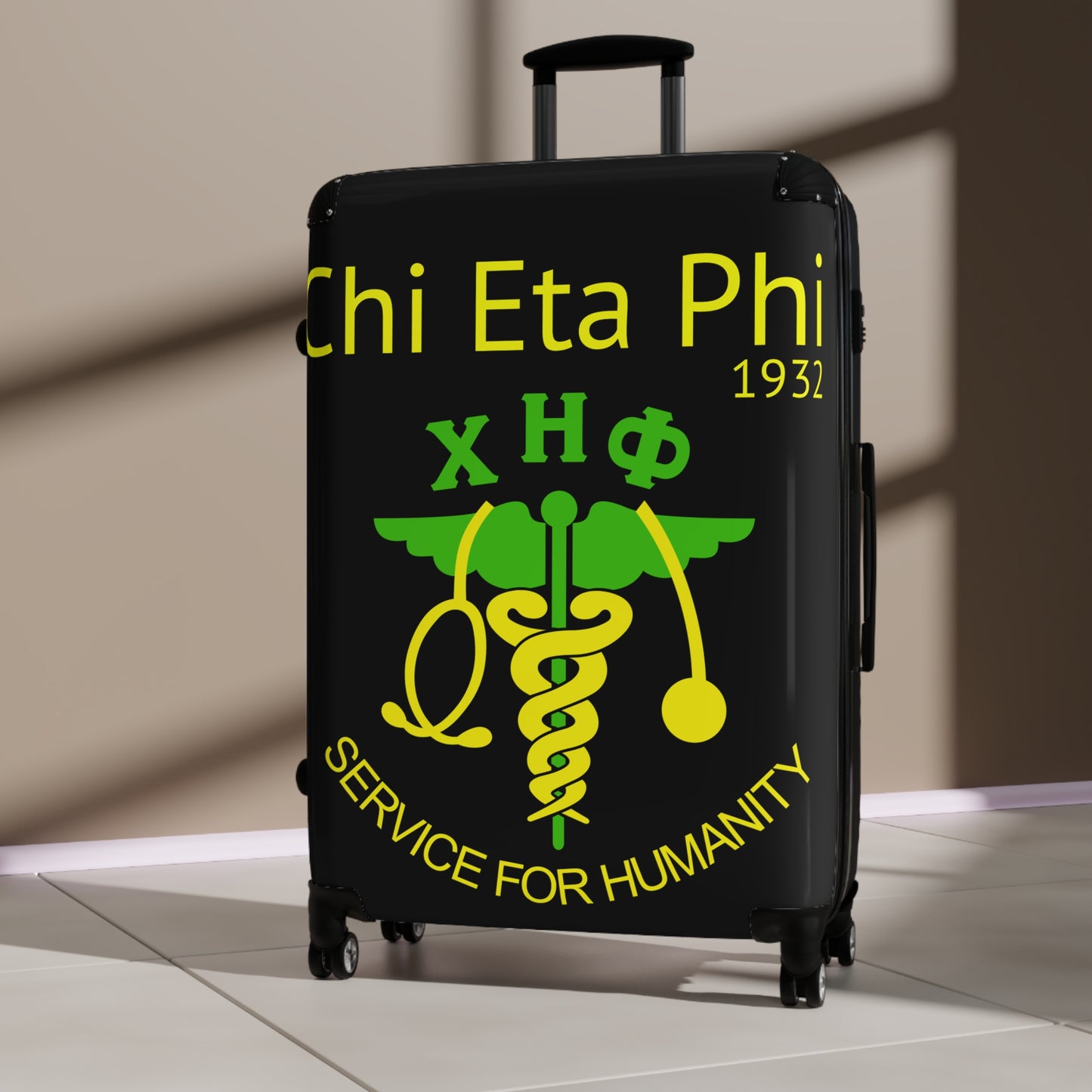 Chi Eta Phi Chic Hardcase Medium Size Luggage - Travel in Style and Show Your Pride!
