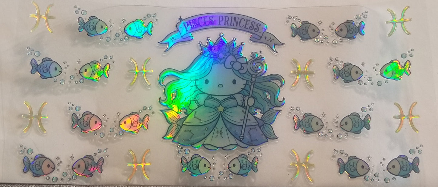 VDTFDW- Holographic Hello Kitty Pisces | 16oz Cupwrap