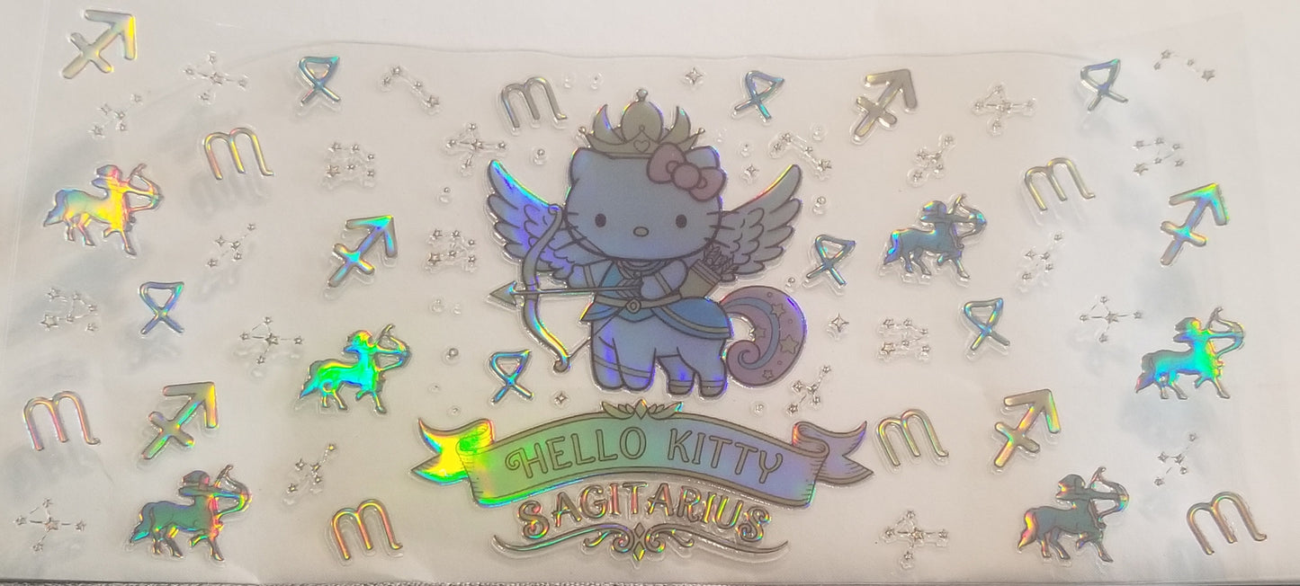 VDTFDW- Holographic Hello Kitty Sagittarius| 16oz Cupwrap (Misspelled)