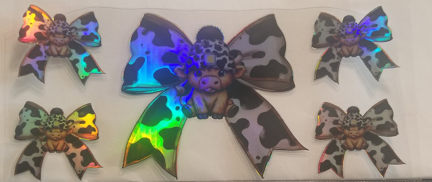 VDTFDW- Holographic Highland Cow| 16oz Cupwrap