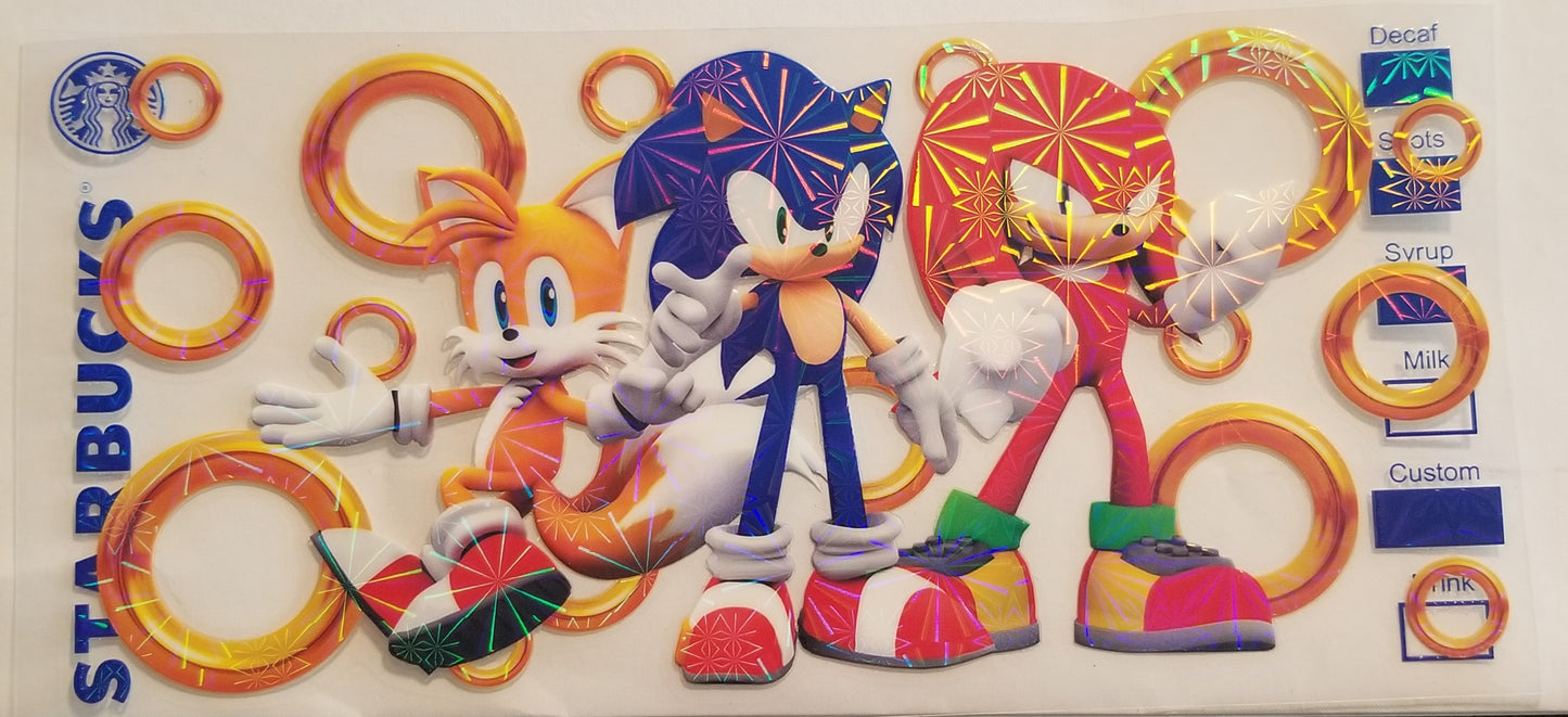 VDTFDW- Holographic Sonic and Friends | 16oz Cupwrap