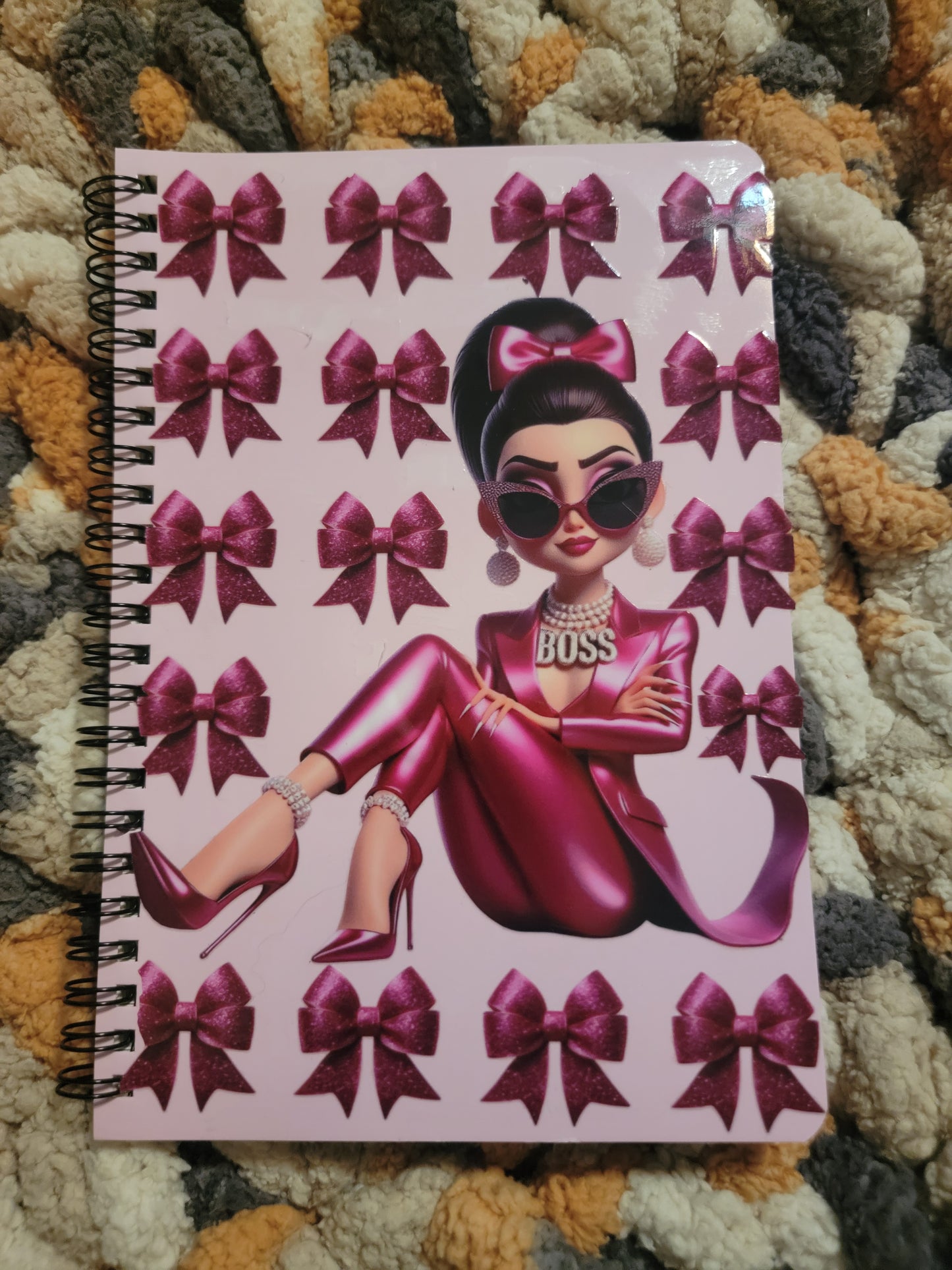 Unique A5 Spiral Notebook- Boss Lady