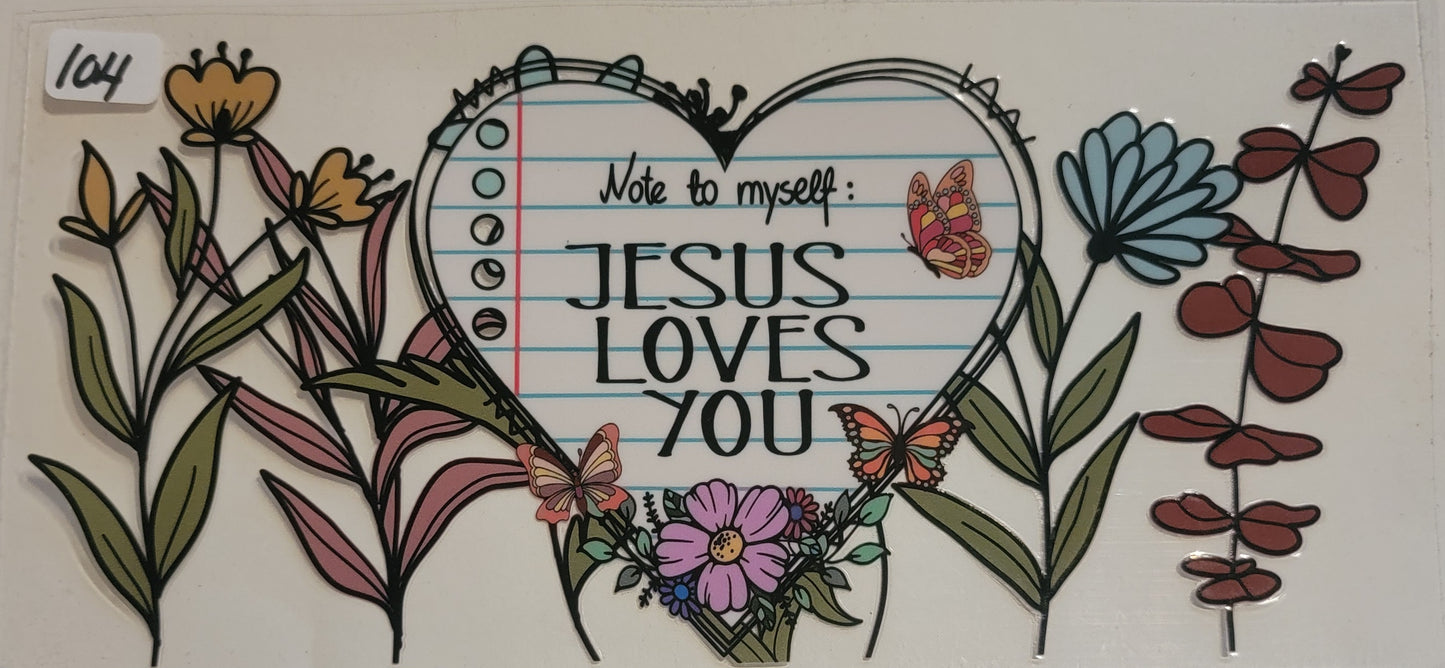 VDTFDW- Faith Based | Jesus Loves You | 16oz Cupwrap
