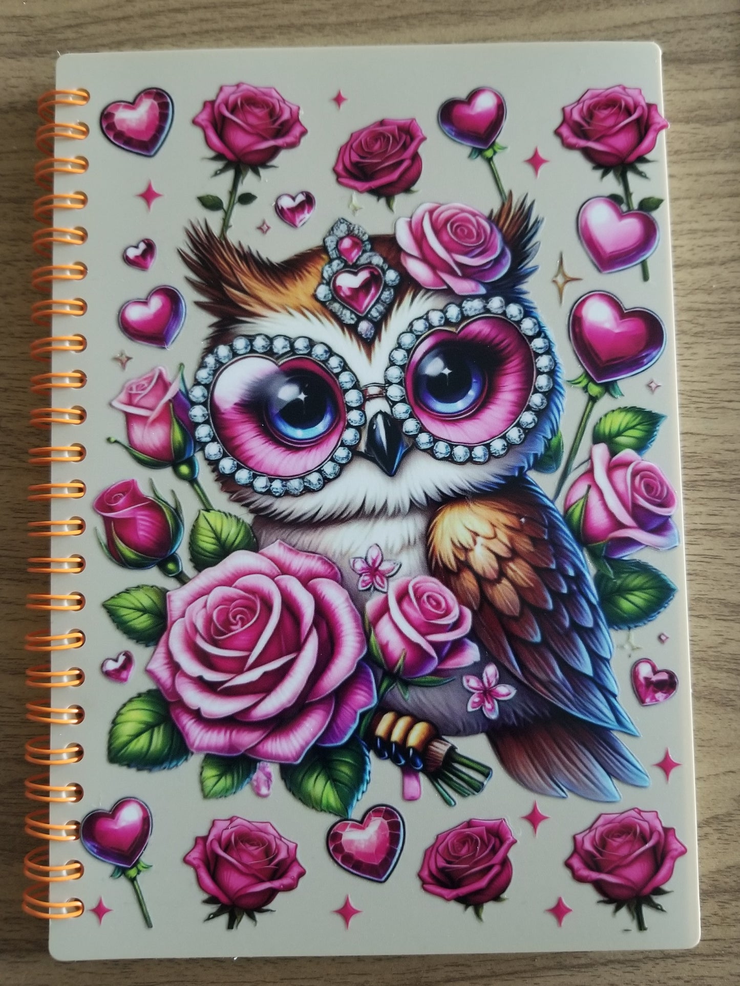 Unique A5 Spiral Notebook- Owl