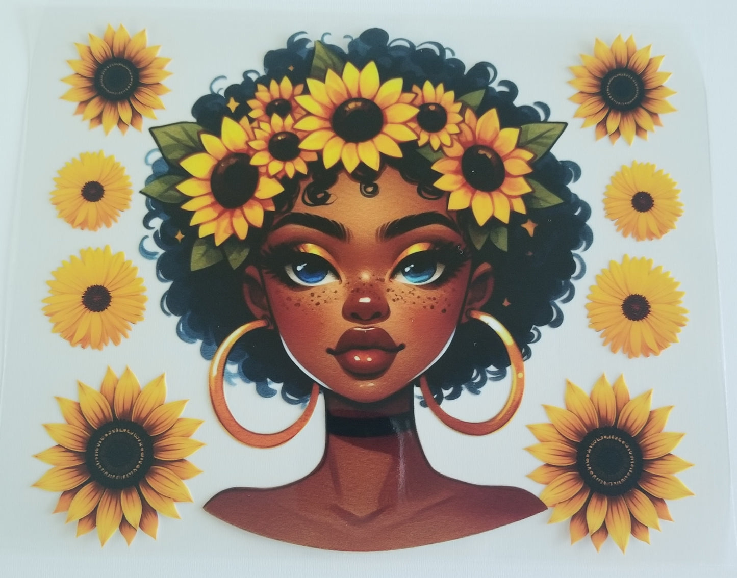 VDTFDW- 20 Oz UVDTF Wraps | Sunflower Girl 3