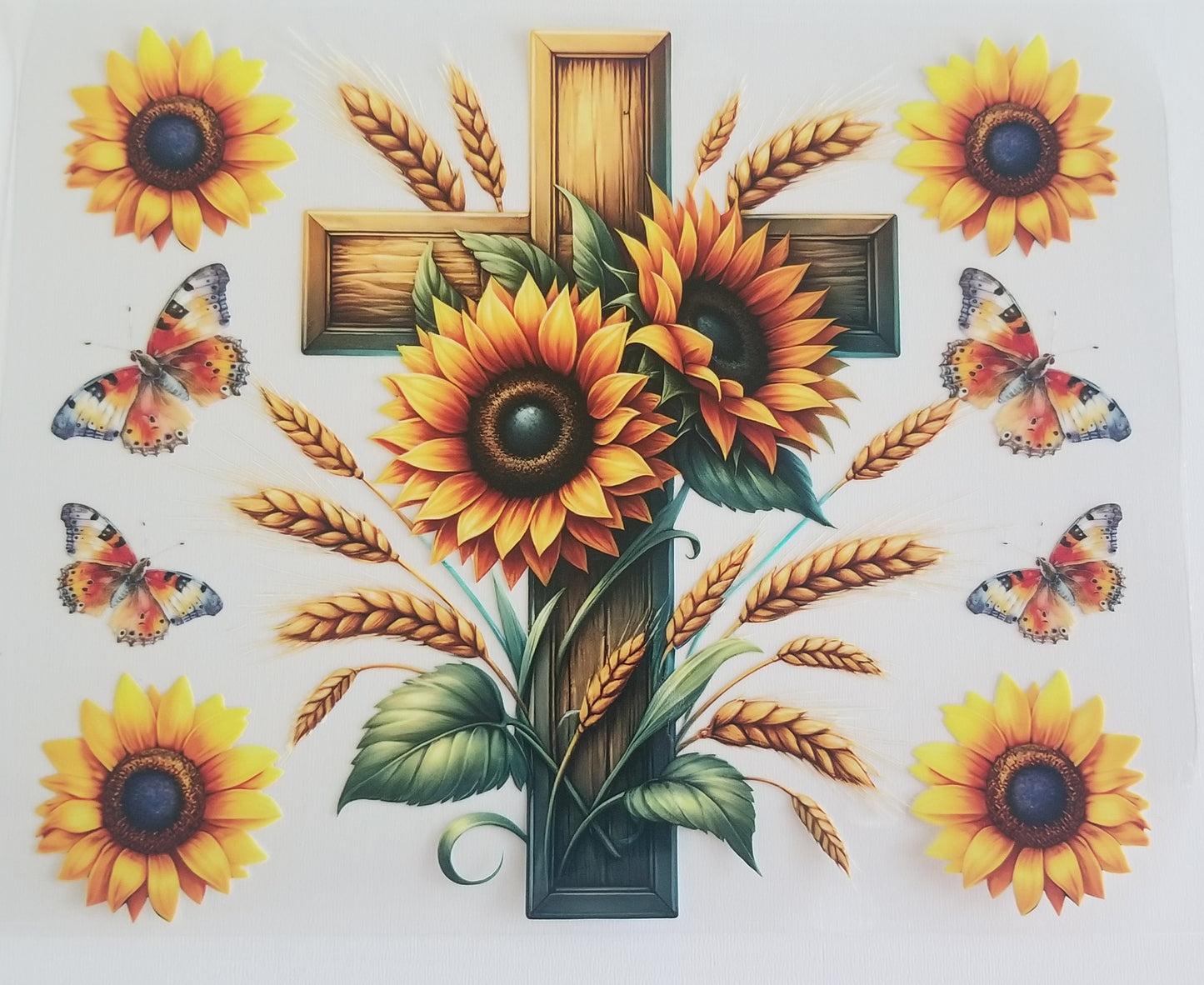 VDTFDW- 20 Oz UVDTF Wraps | Sunflower Cross