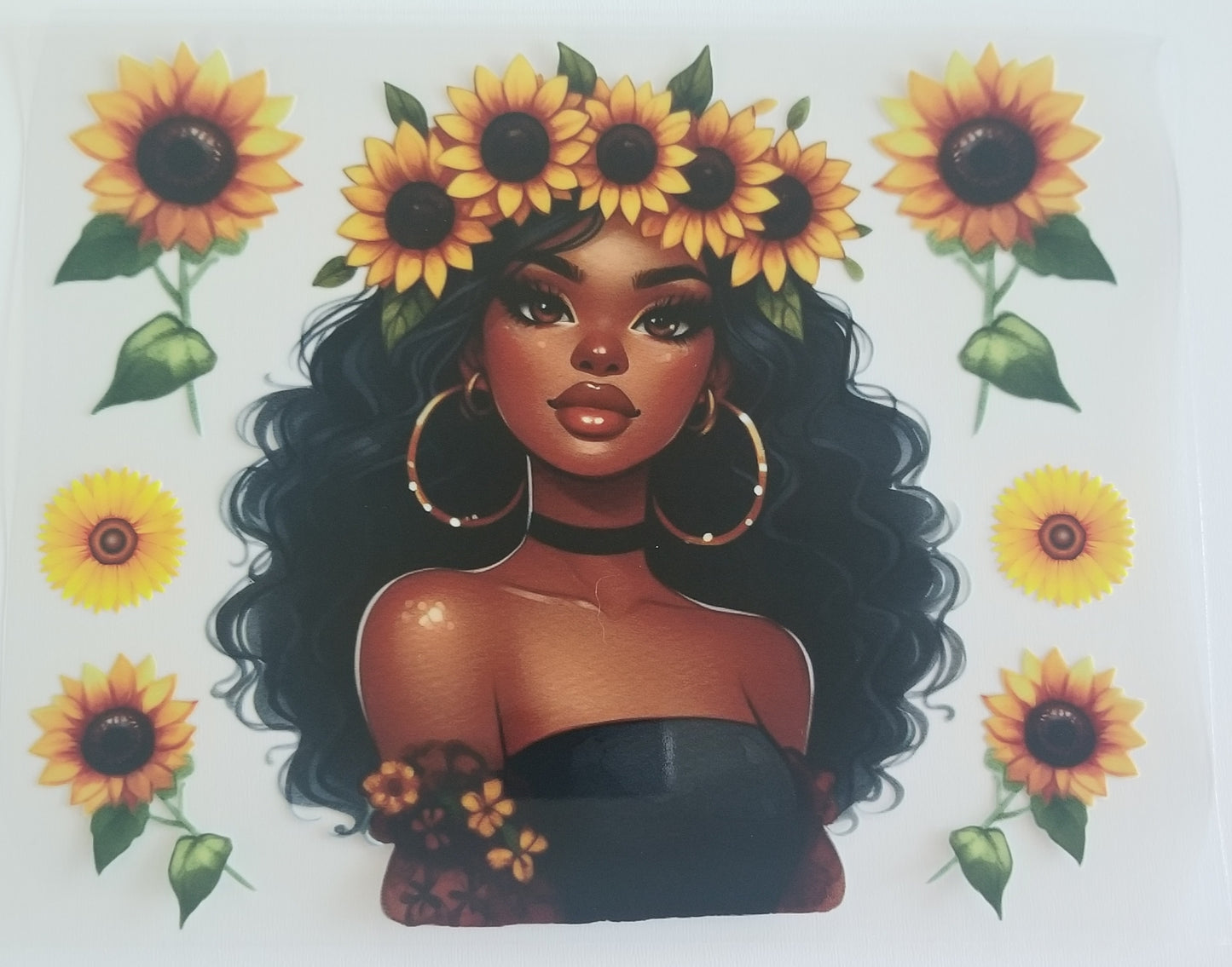 VDTFDW- 20 Oz UVDTF Wraps | Sunflower Girl 1