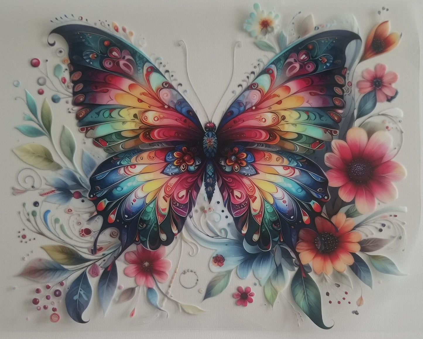 VDTFDW- 20 Oz UVDTF Wraps | Rainbow Butterfly