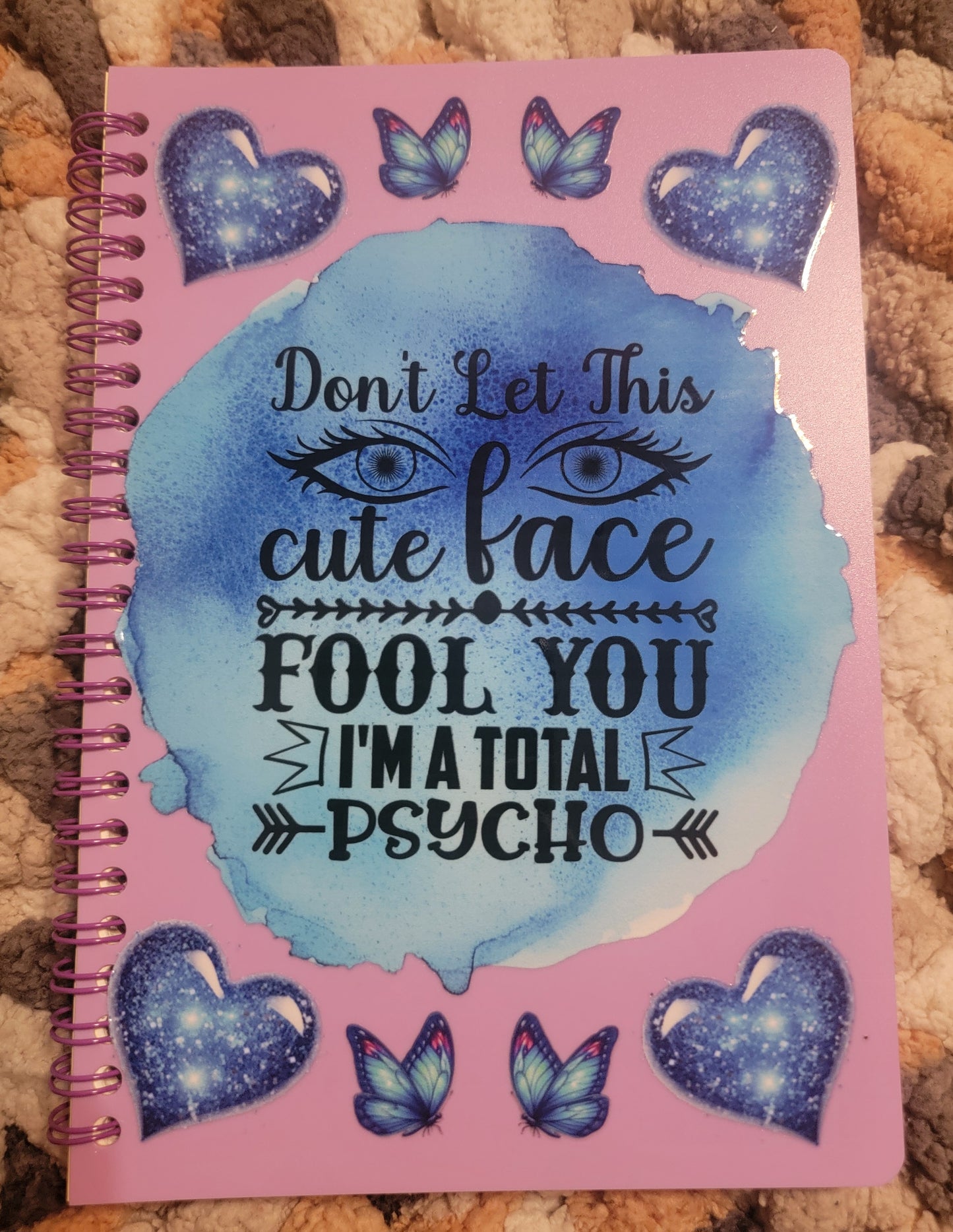 Unique A5 Spiral Notebook- Don't Let This Cute Face Fool You...
