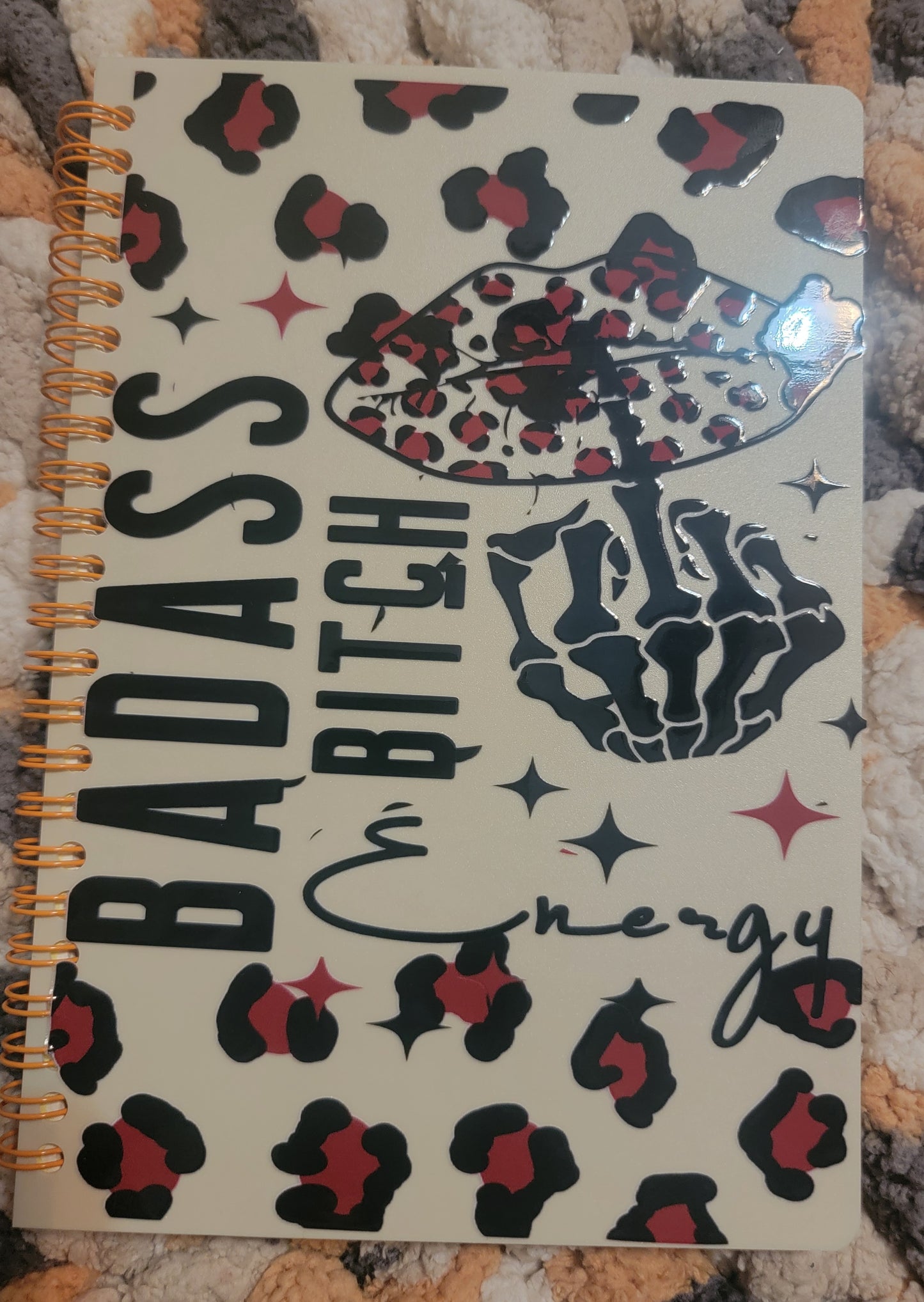 Unique A5 Spiral Notebook- Badass Bitch