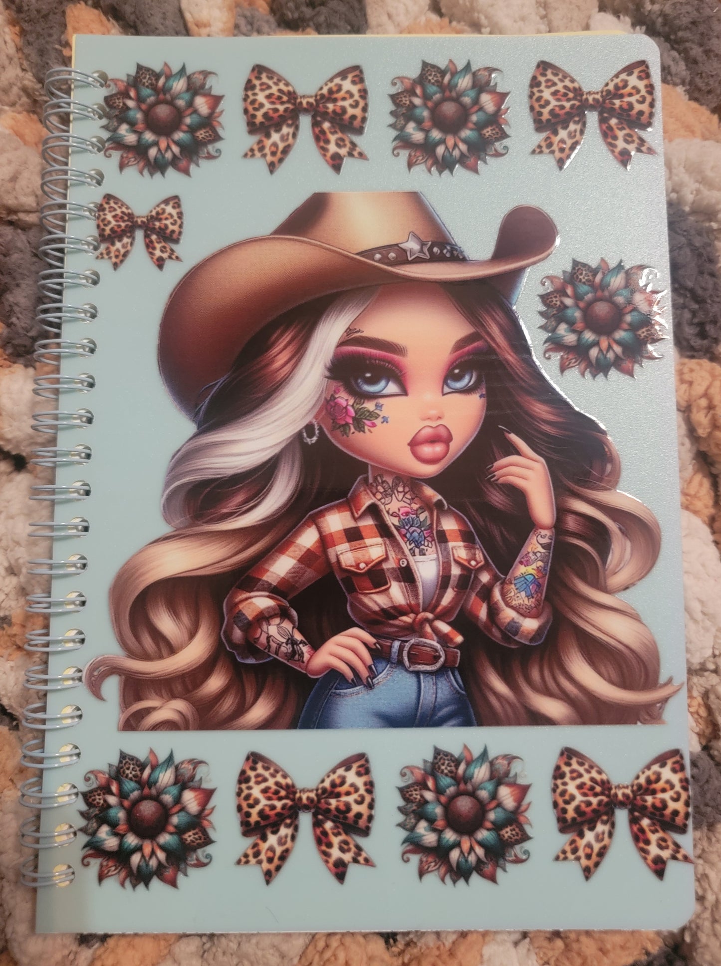 Unique A5 Spiral Notebook- Cowgirl