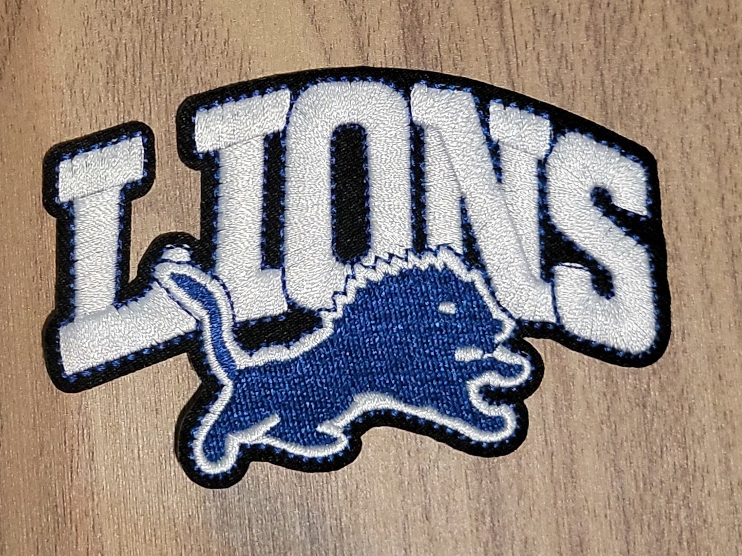VDTFDW- Iron On Hat Patch- NFL- Lions 1