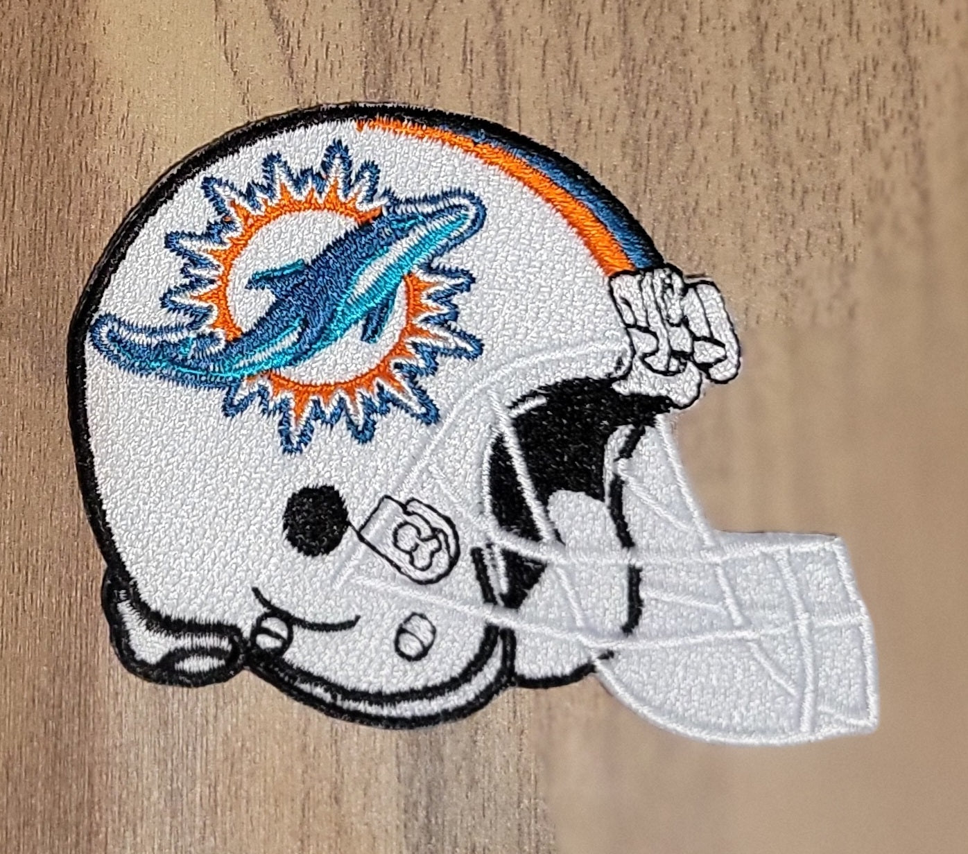 VDTFDW- Iron On Hat Patch- NFL- Miami Dolphins 1