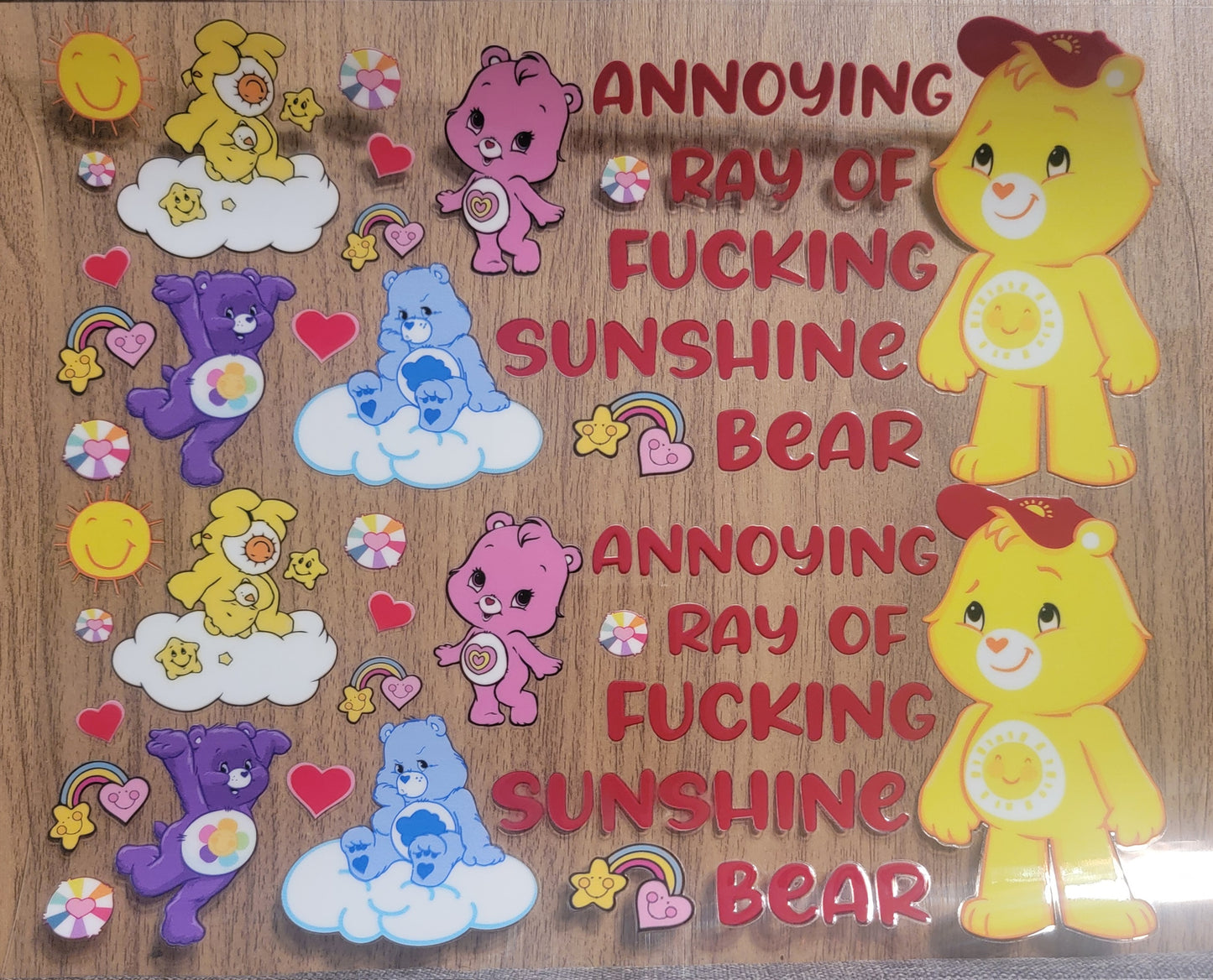 VDTFDW- 20 Oz UVDTF Wraps | Care Bears 3