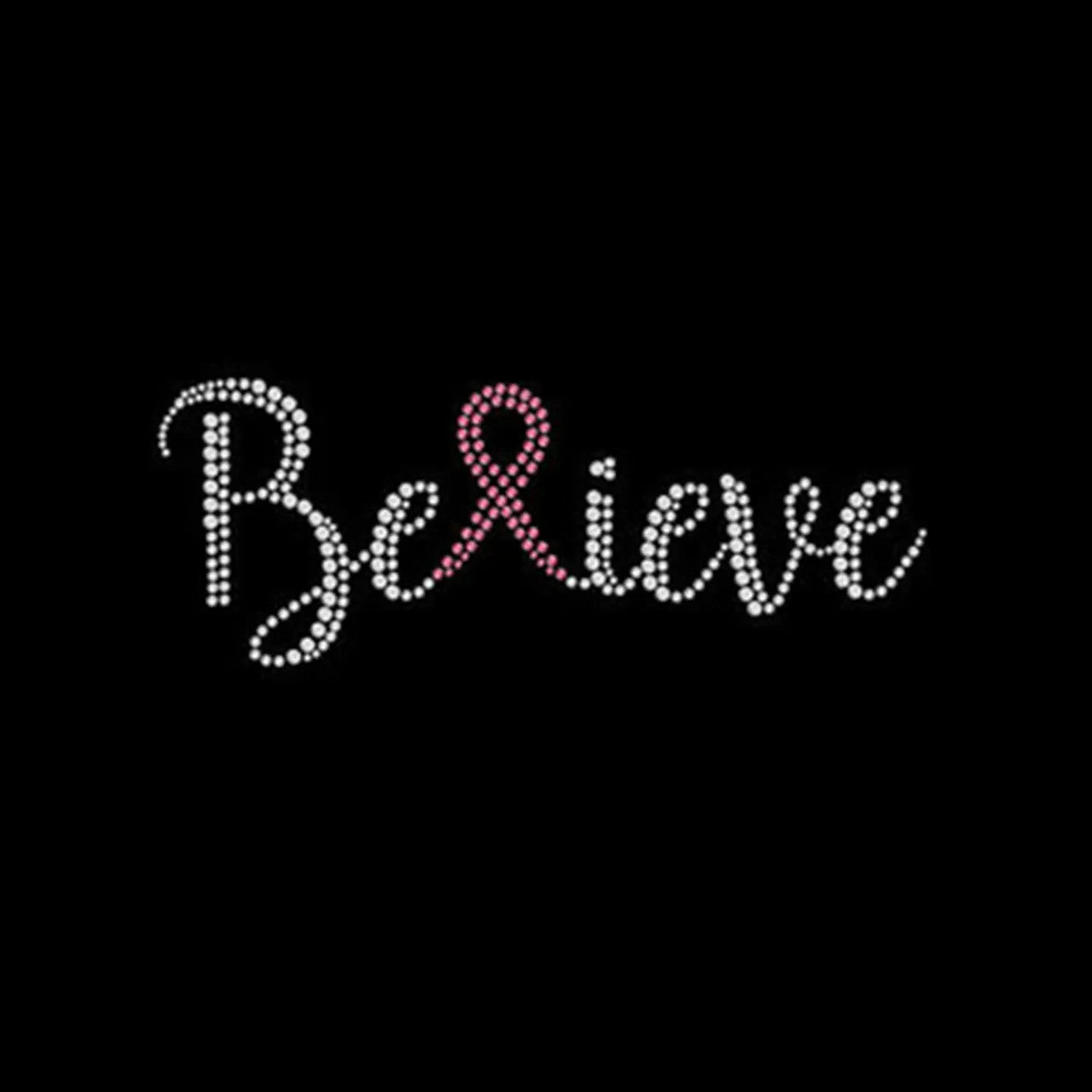 VDTFDW- Rhinestone Transfer- Believe