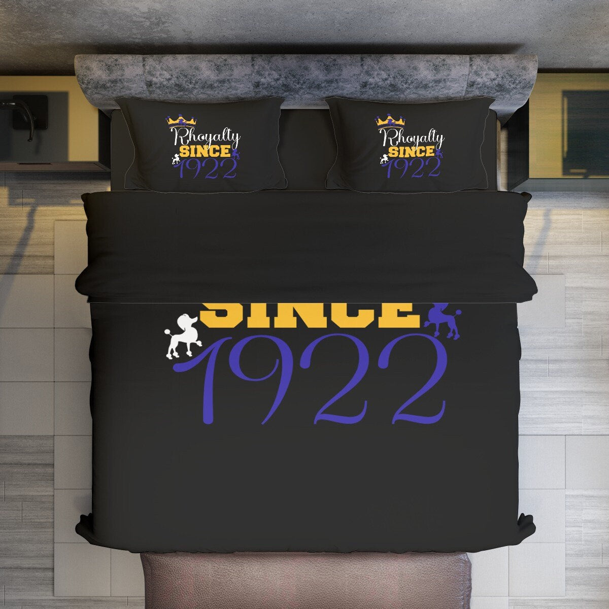 Sigma Gamma Rho 1922 Four-Piece Duvet Cover Set - Elevate Your Sorority Bedroom