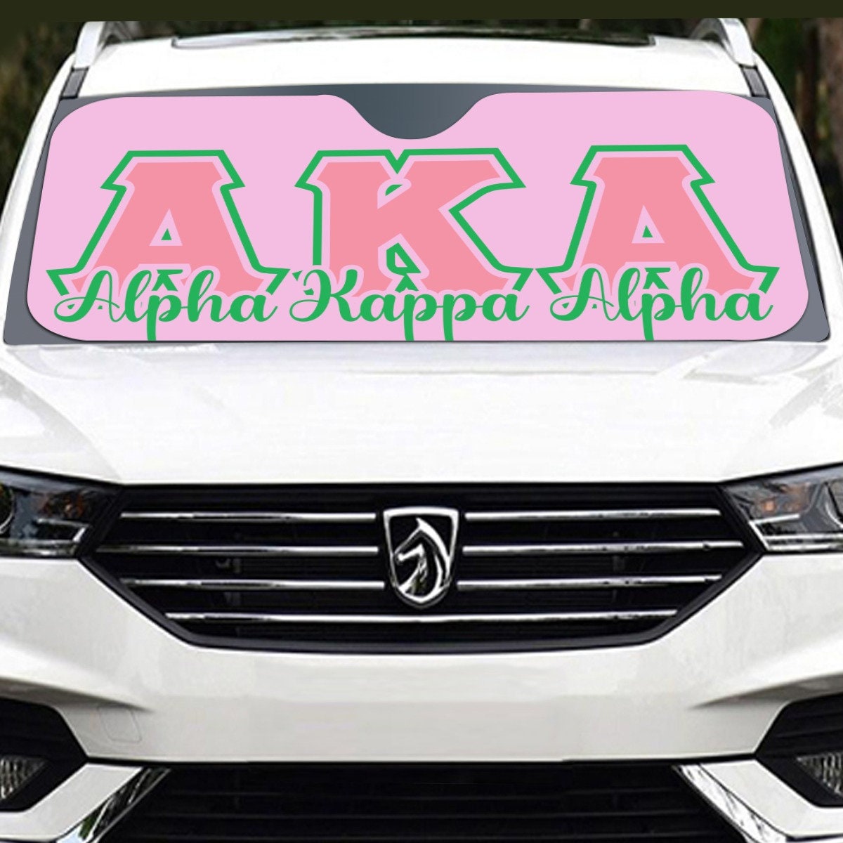 Keep Your Car Cool with Our Alpha Kappa Alpha Windshield Sunshade!