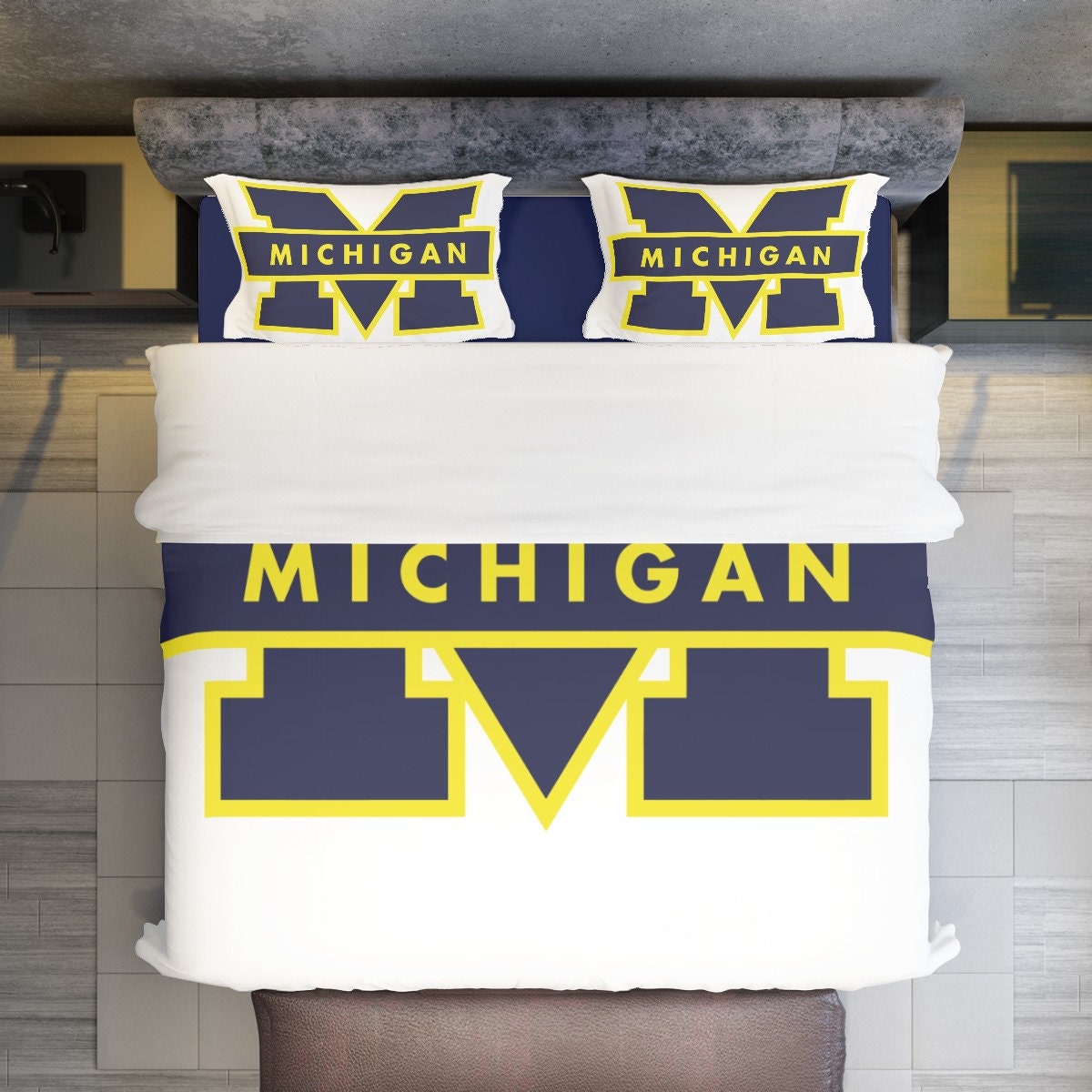 University of Michigan 4-Piece Duvet Set