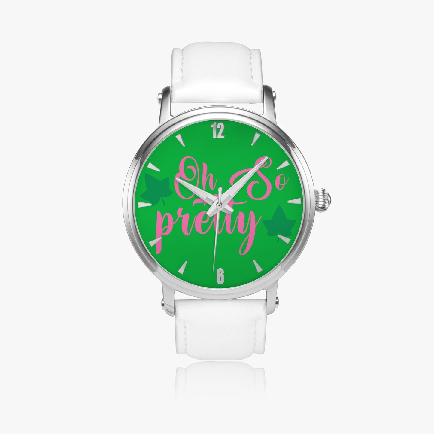 Alpha Kappa Alpha 'Oh So Pretty' 46mm Watch (Silver): Timeless Elegance & Precision