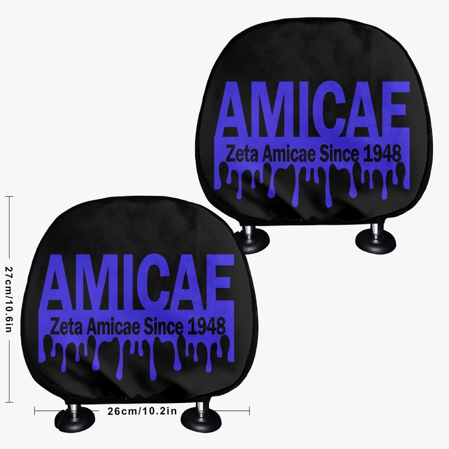 Amicae Zeta Car Headrest Cover - Stylish Sisterhood on the Move!