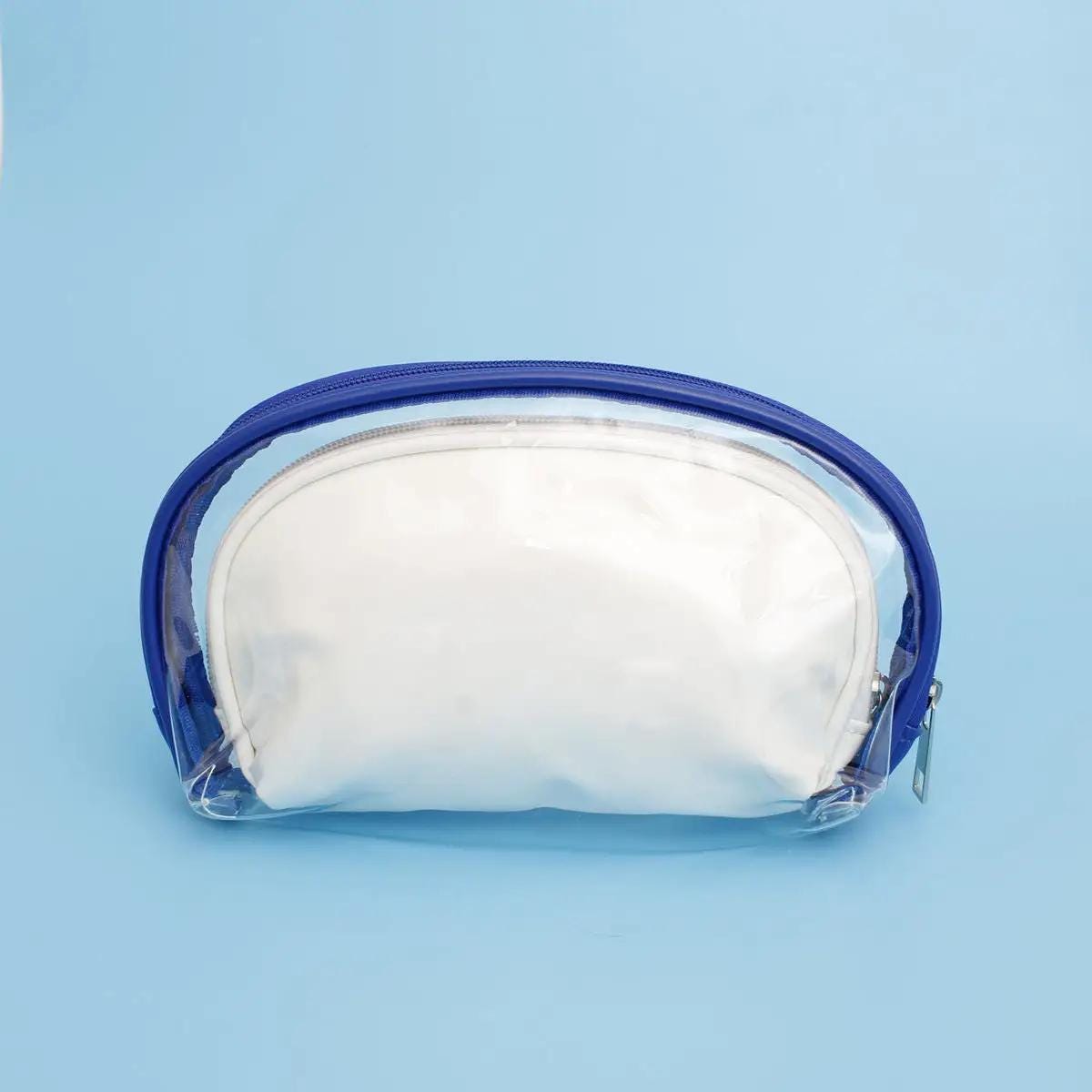 Zeta Phi Beta Sorority Cosmetic Pouch Set – Stylish Blue & White Travel Bags