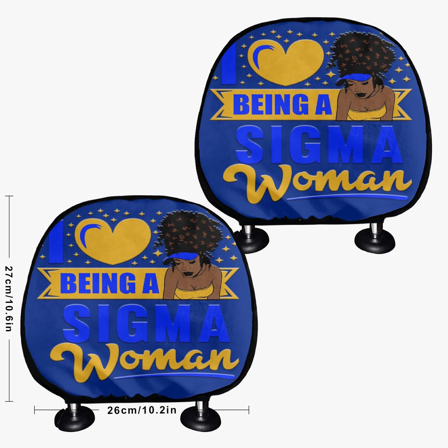 Sigma Woman Car Headrest Covers