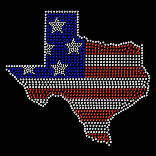 VDTFDW- Rhinestone Transfer- Texas USA