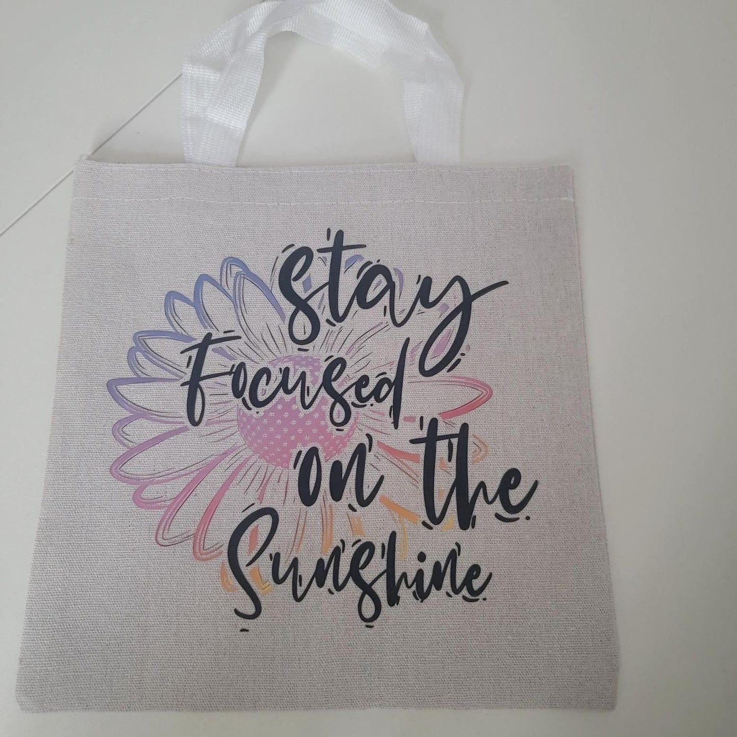 Versatile Canvas Tote Bag – 9.8” x 9.8” Durable Mini Tote for Quick Trips & Essentials