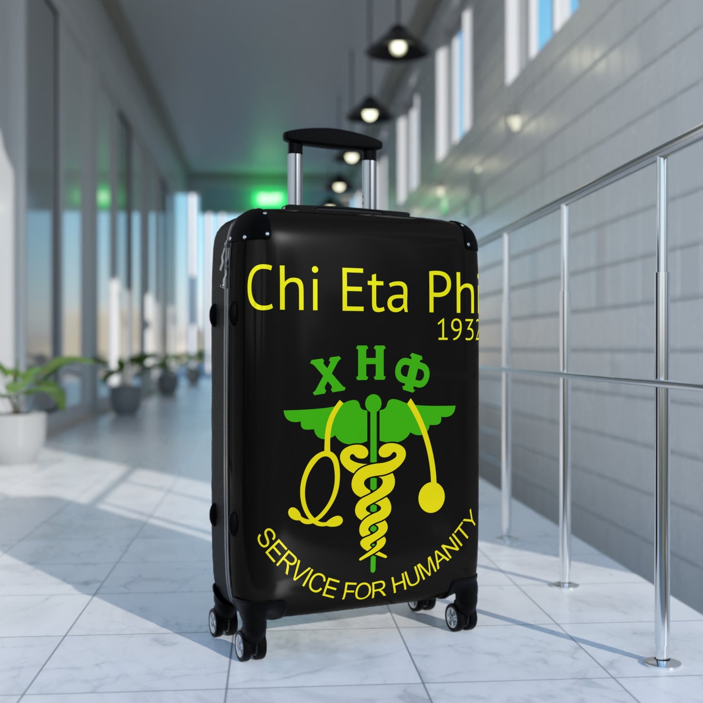 Chi Eta Phi Chic Hardcase Medium Size Luggage - Travel in Style and Show Your Pride!