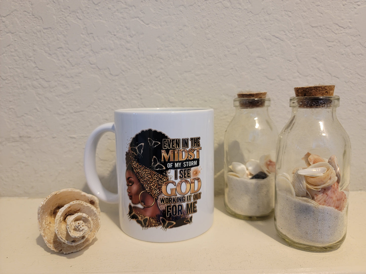 "Even in the Midst of the Storm, I See God Working It Out for Me" – Inspirational 11oz Ceramic Mug