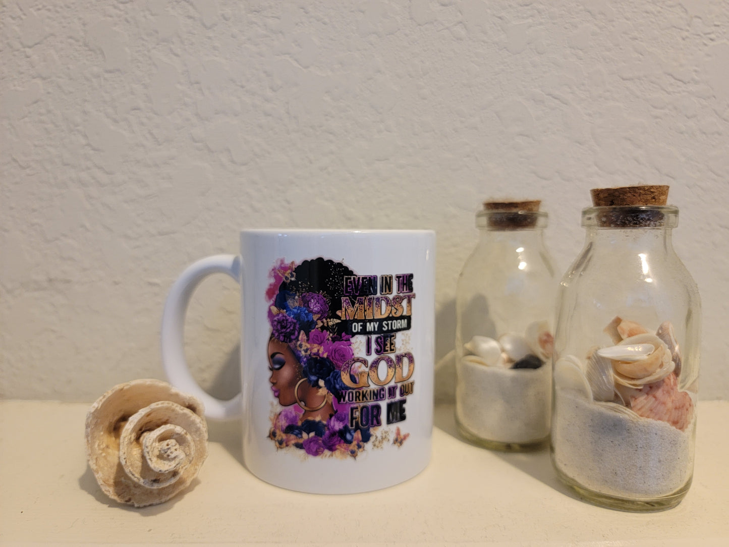 "Even in the Midst of the Storm, I See God Working It Out for Me" – Inspirational 11oz Ceramic Mug