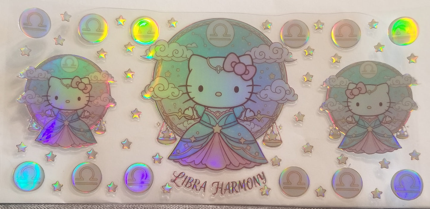 VDTFDW- Holographic Hello Kitty Libra | 16oz Cupwrap