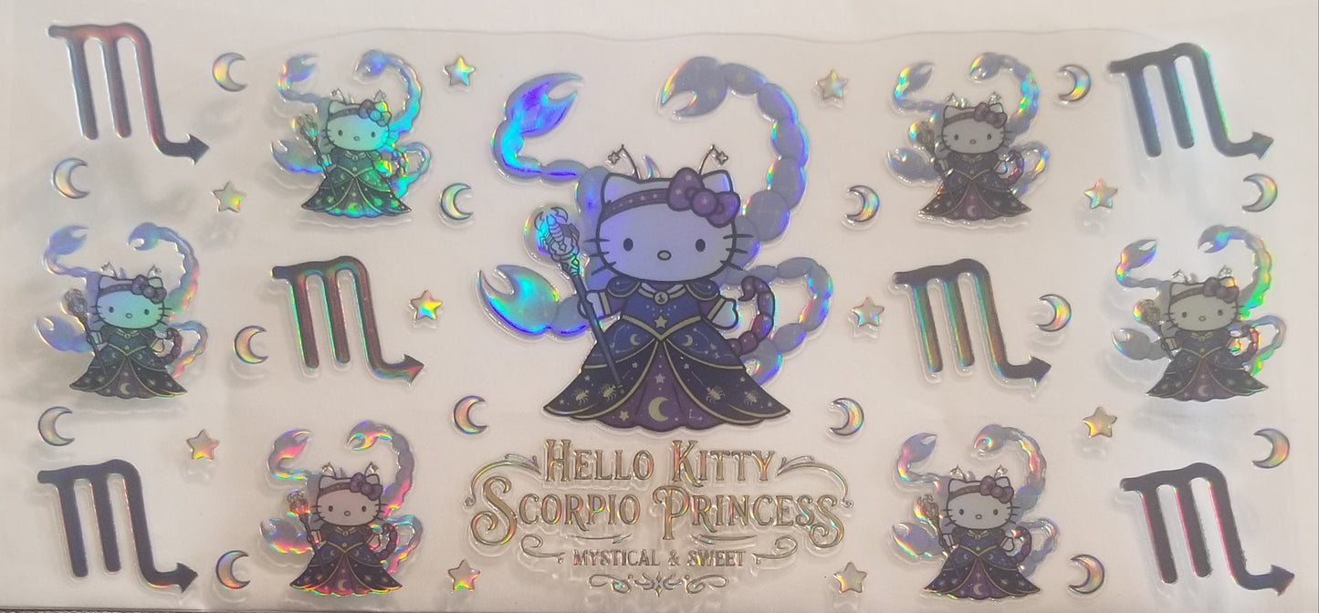 VDTFDW- Holographic Hello Kitty Scorpio | 16oz Cupwrap