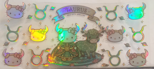 VDTFDW- Holographic Hello Kitty Taurus | 16oz Cupwrap