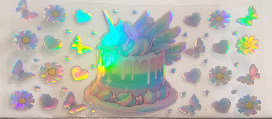 VDTFDW- Holographic Unicorn 3 | 16oz Cupwrap