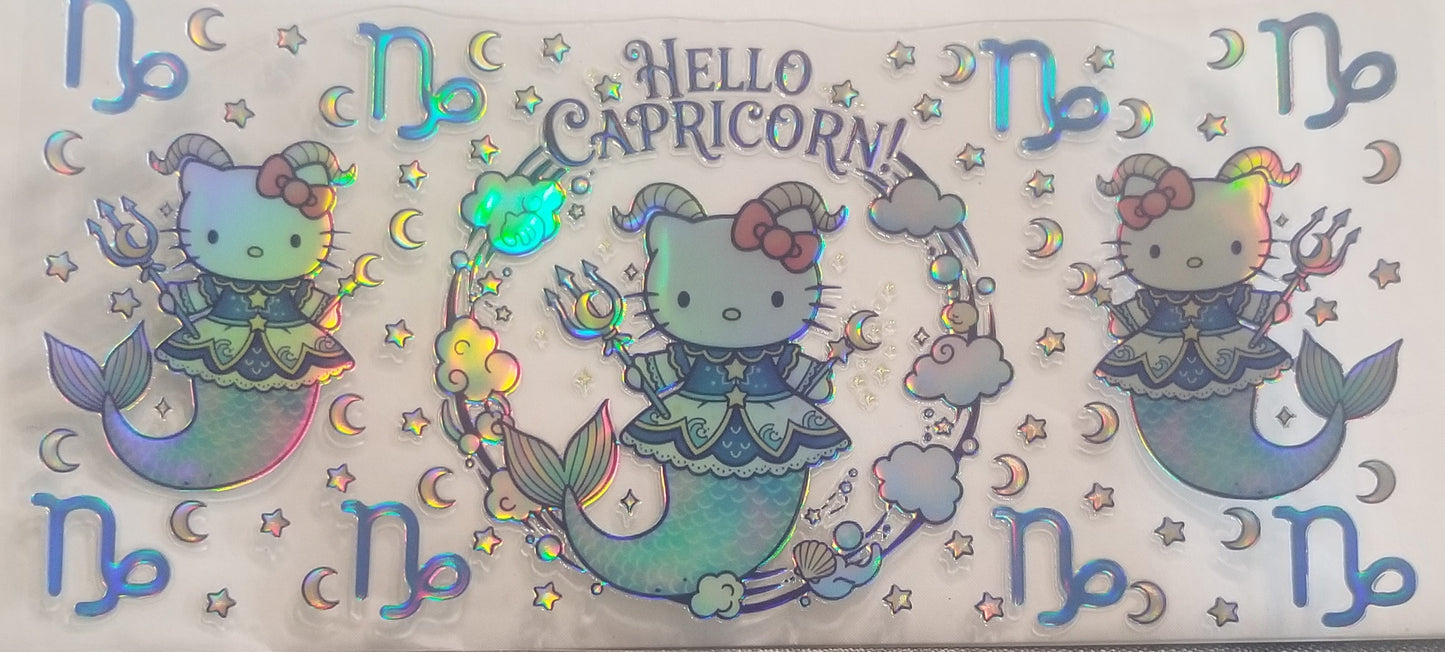 VDTFDW- Holographic Hello Kitty Capricorn | 16oz Cupwrap