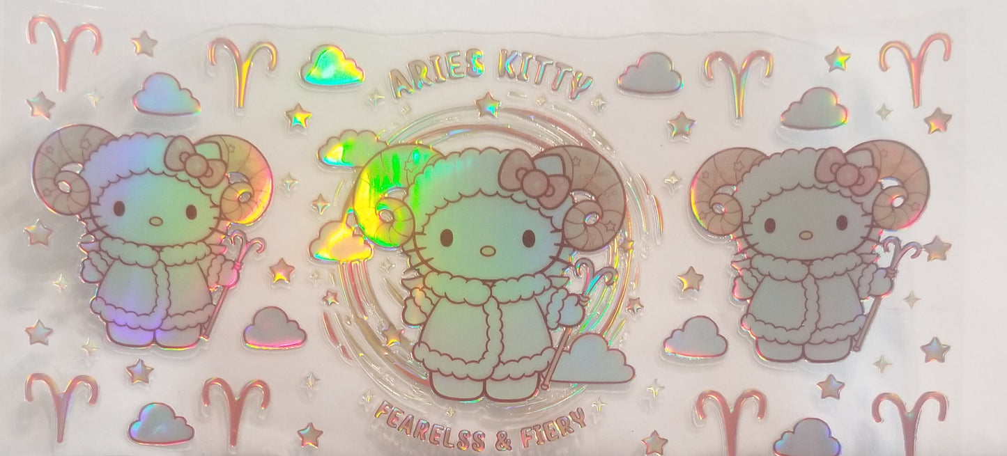 VDTFDW- Holographic Hello Kitty Aries | 16oz Cupwrap