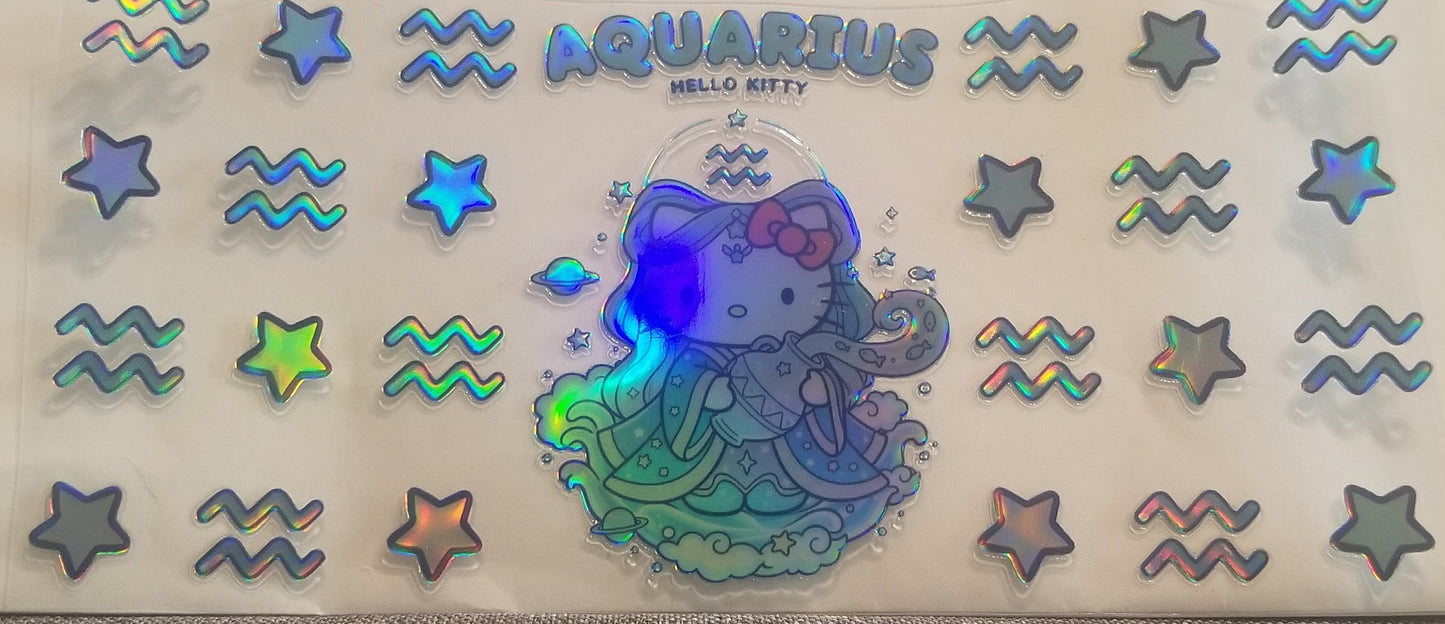 VDTFDW- Holographic Hello Kitty Aquarius | 16oz Cupwrap