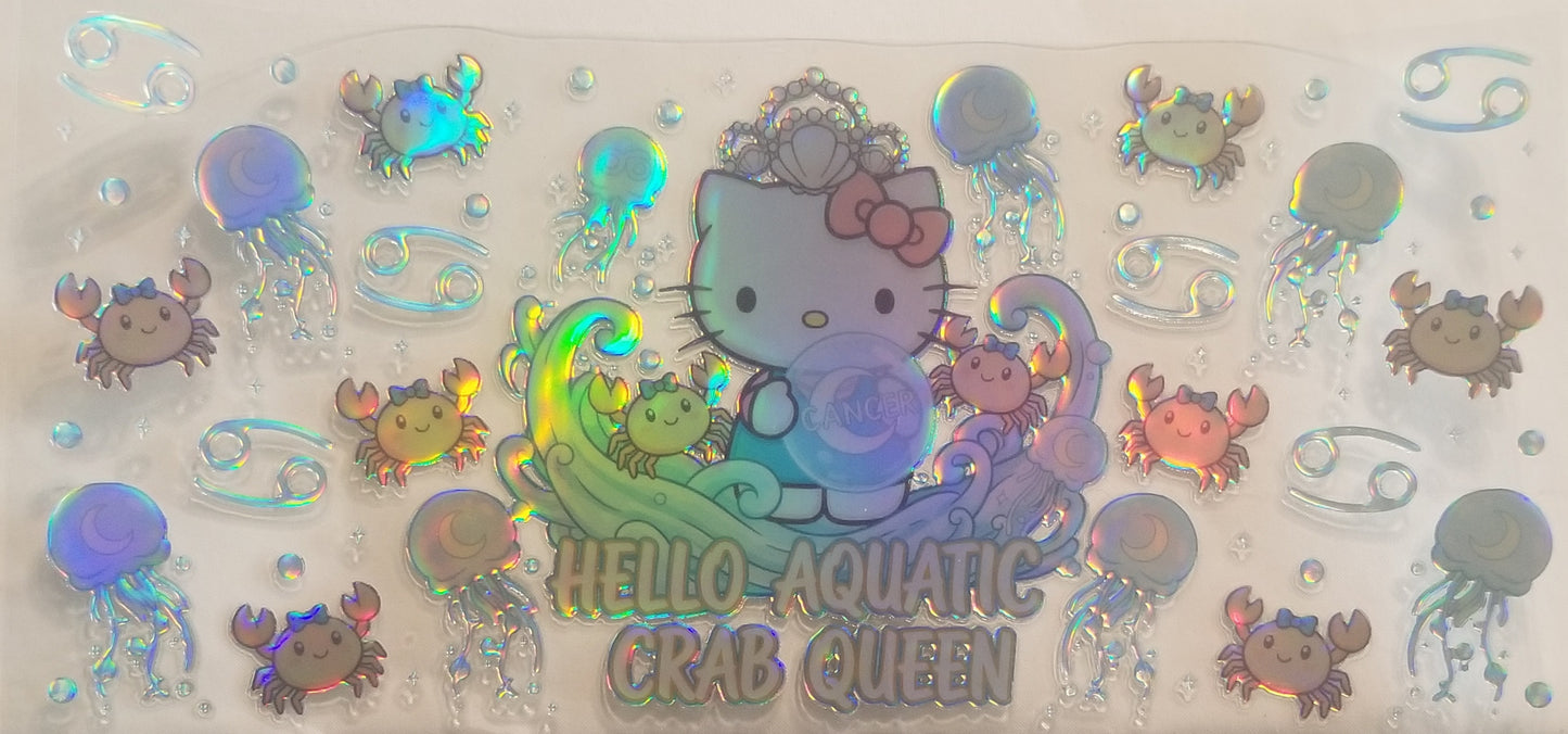 VDTFDW- Holographic Hello Kitty Cancer | 16oz Cupwrap
