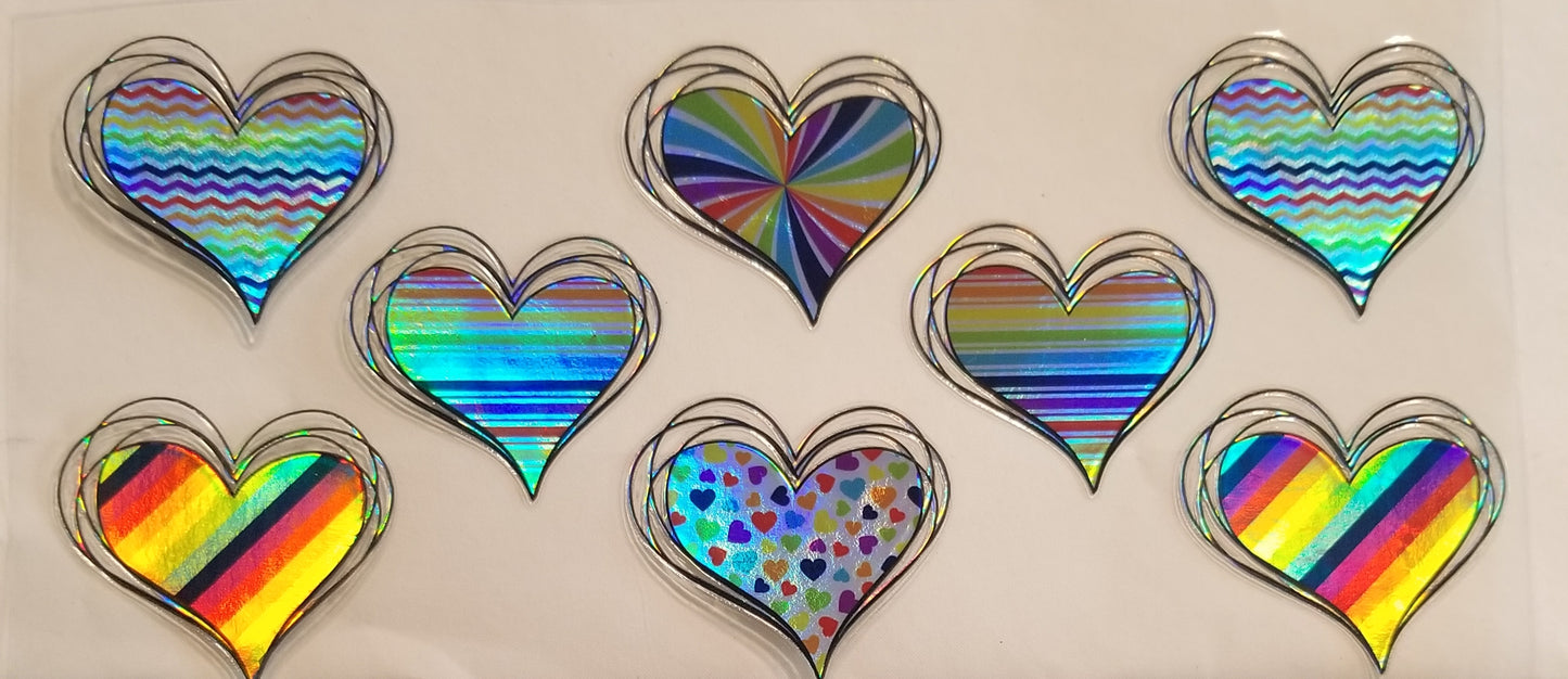 VDTFDW- Holographic Hearts | 16oz Cupwrap