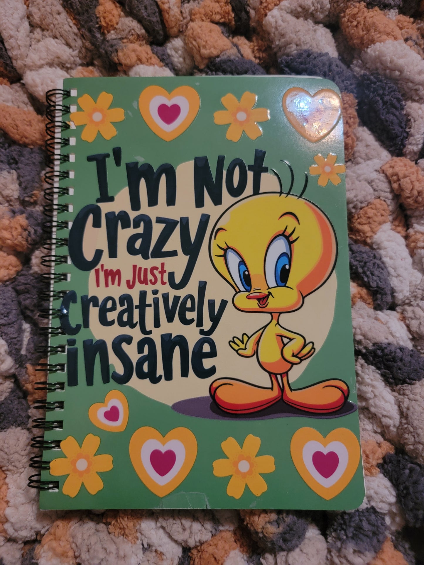 Unique A5 Spiral Notebook-Tweety Bird