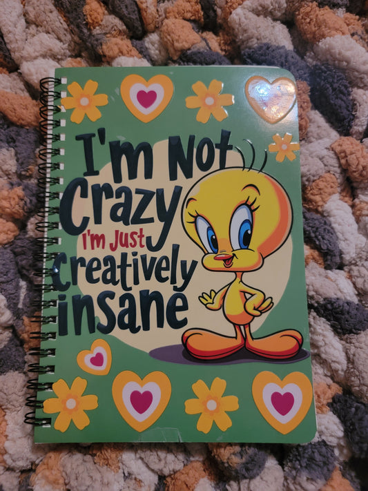 Unique A5 Spiral Notebook-Tweety Bird