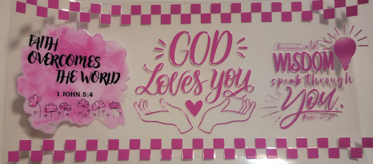 VDTFDW- Faith Based | God Loves You | 16oz Cupwrap