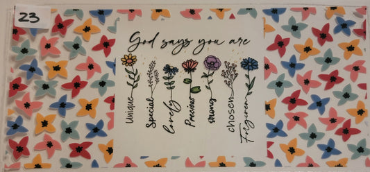 VDTFDW- Faith Based | God Says You Are | 16oz Cupwrap