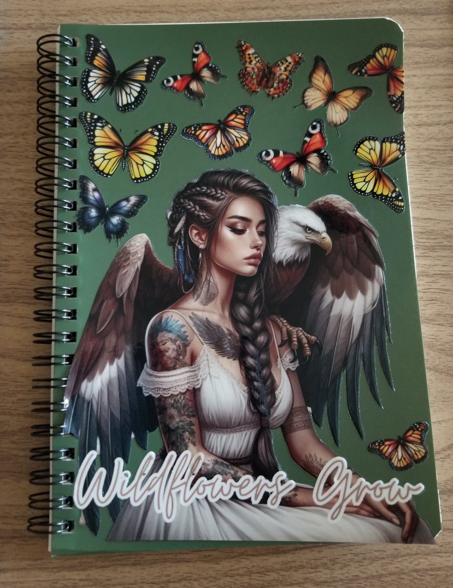 Unique A5 Spiral Notebook- Wildflowers Grow