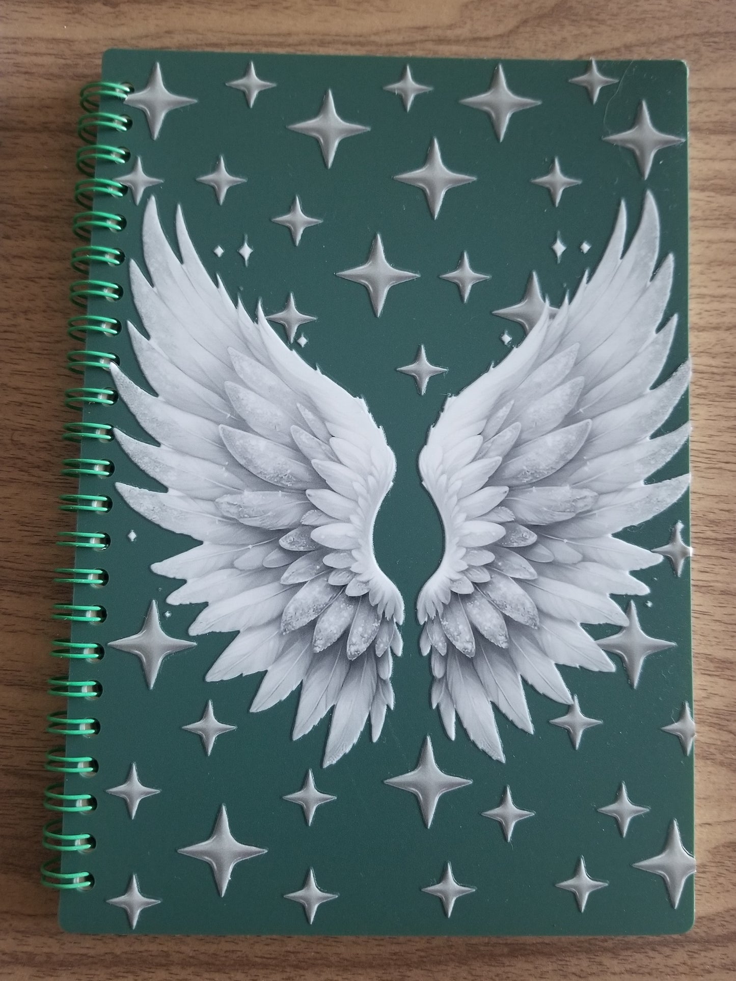 Unique A5 Spiral Notebook- White Wings