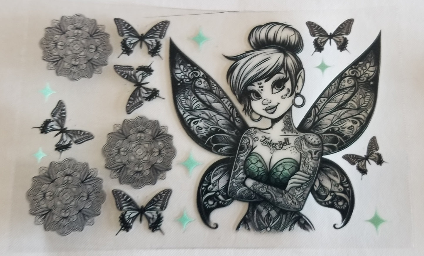 VDTFDW- Credit Card Wraps | Tattoo Tinkerbell