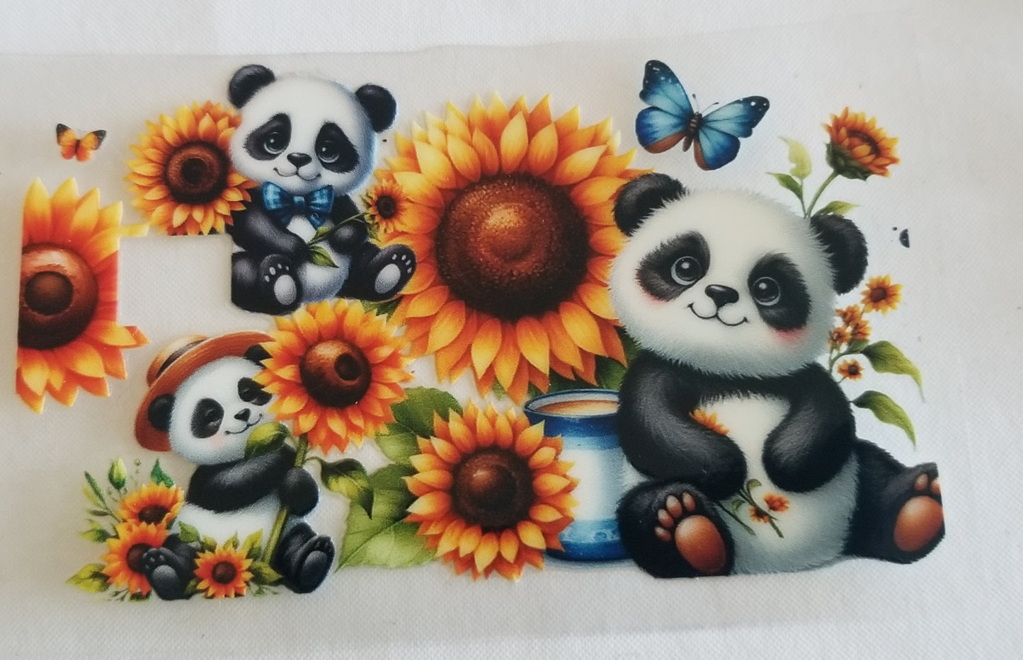 VDTFDW- Credit Card Wraps | Panda w/ Sunflowers