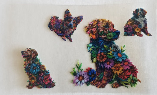 VDTFDW- Credit Card Wraps | Floral Dog