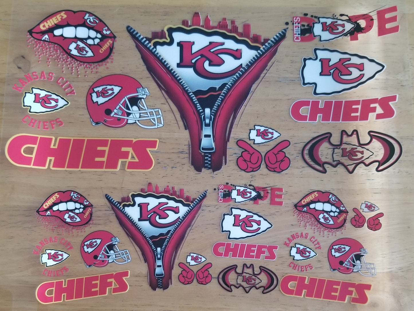 VDTFDW- 40 Oz UVDTF Wraps | Kansas City Chiefs